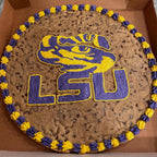 chocolate chip cookie cake, buttercream custom cake, icing design